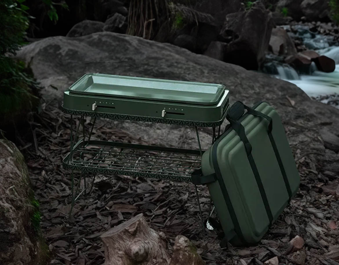 The Ultimate Outdoor Camping Electric Grill: Portable, Eco-Friendly, Connected, and Stylish!